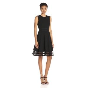Calvin Klein Sleeveless Round Neck Fit and Flare Dress